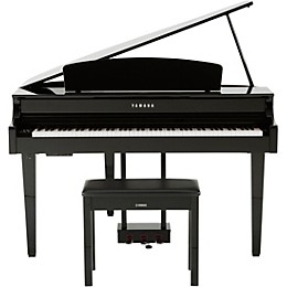 Open Box Yamaha Clavinova CLP665 Digital Grand Piano with Bench Level 2 Polished Ebony 190839684493