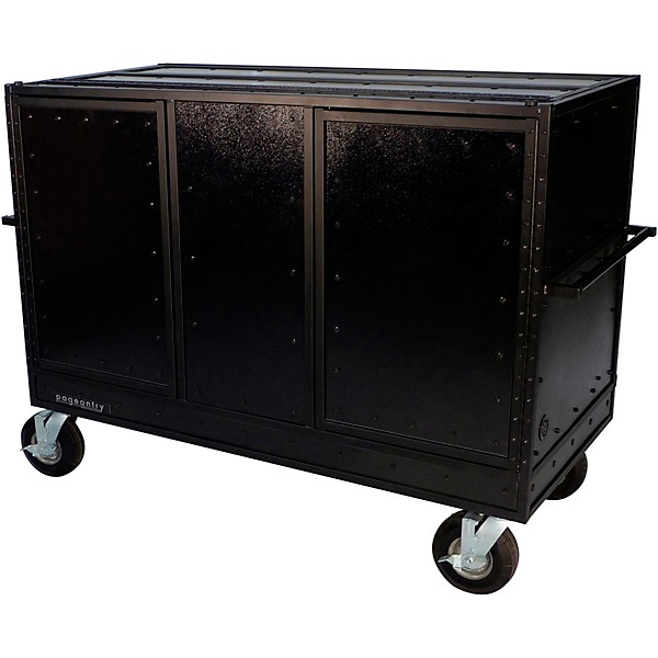 Pageantry Innovations Seated Synth/Mixer Combo Cart Stealth Series Upgrade w/ Bi-Fold Top Cover