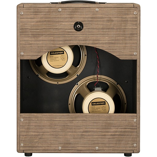 Morgan Amplification M212V Vertical 150W 2x12 Guitar Speaker Cabinet with Celestion Creamback Speakers Driftwood Finish