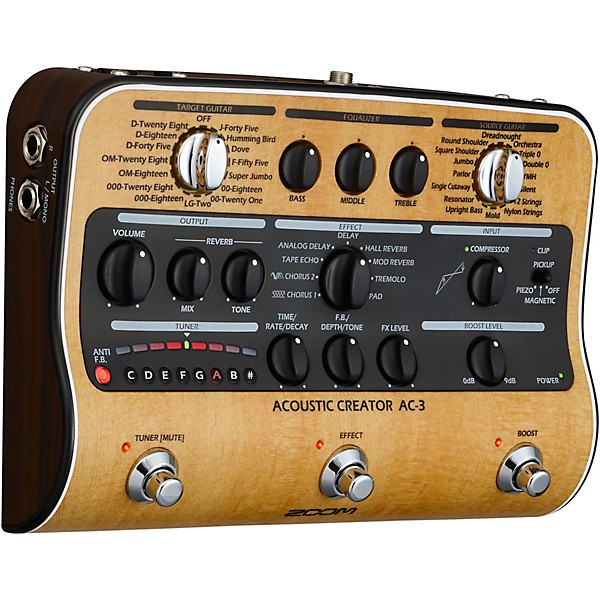 Open Box Zoom AC-3 Acoustic Creator Acoustic Multi-Effects Pedal Level 1