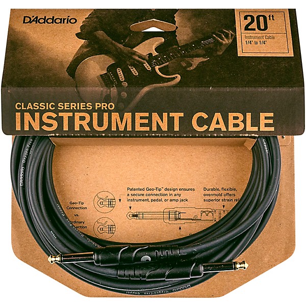 Open Box D'Addario Classic Pro Series Instrument Cable Level 1 20 ft.