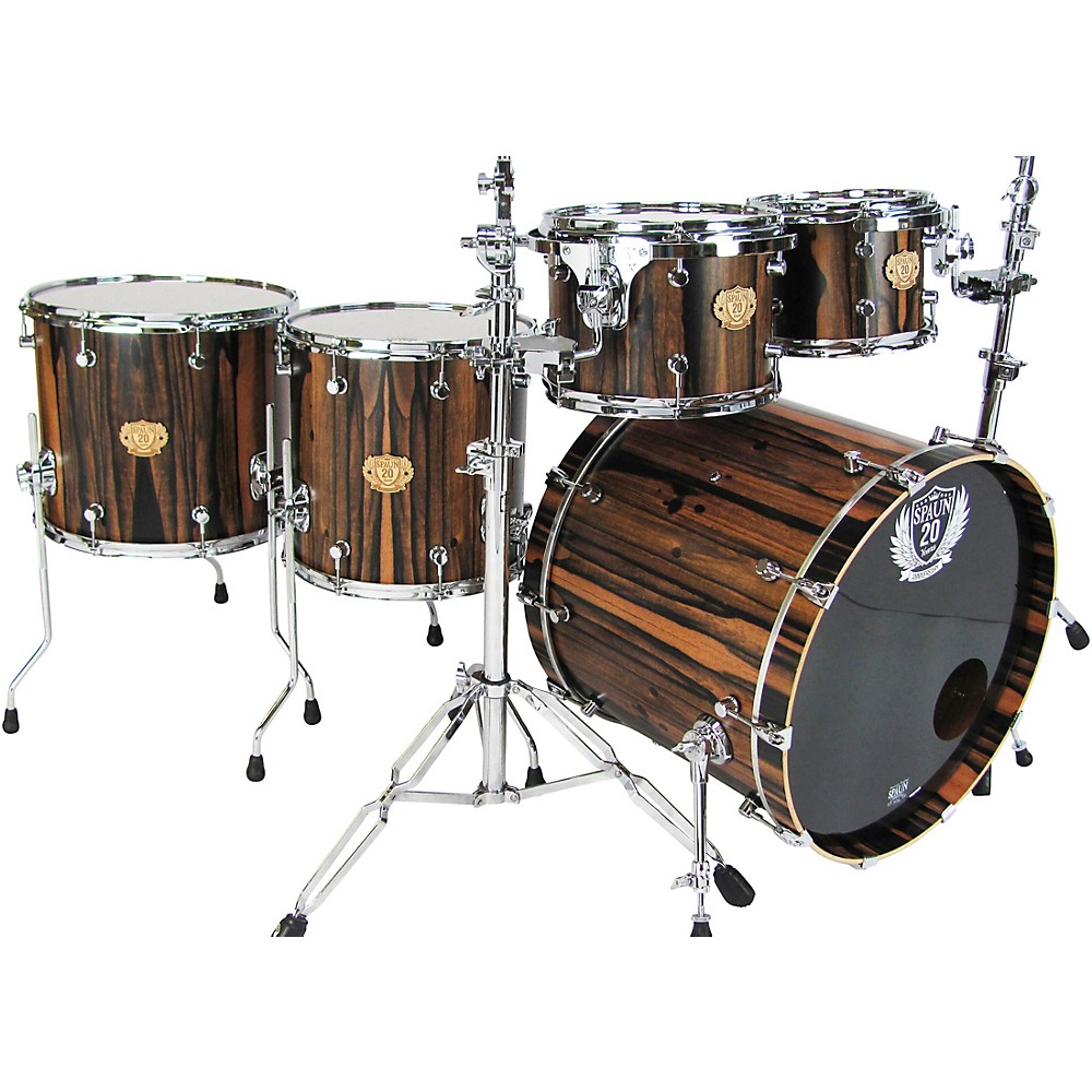 888365975993 - spaun 20th anniversary african mahogany drum kit