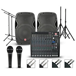 Harbinger L2404FX Mixer With Harbinger VARI PA Package 12" Mains