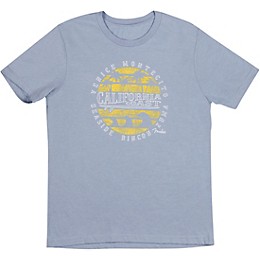 Fender Cali Coastal Yellow Waves Men's T-Shirts X Large Gray