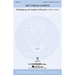 G. Schirmer Ave Verum Corpus VoiceTrax CD Composed by Wolfgang Amadeus Mozart