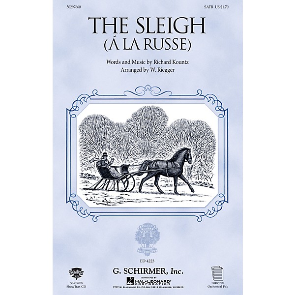 G. Schirmer The Sleigh (À La Russe) SA Composed by Richard Kountz