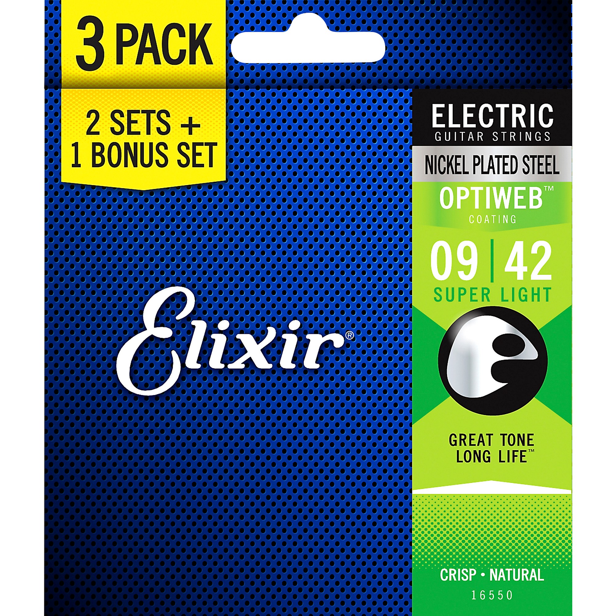 Elixir Electric Guitar Strings With OPTIWEB Coating Super Light (9