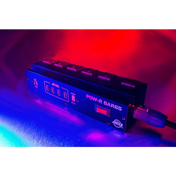 American DJ POW-R BAR65 Power Strip Surge Protector With USB Hub