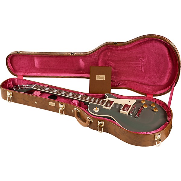 Gibson Custom 2017 Limited Run Les Paul Standard Plain Top - Electric Guitar Oxford Gray Cream Pickguard