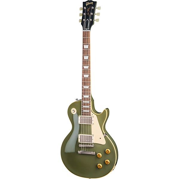 Gibson Custom 2017 Limited Run Les Paul Standard Plain Top - Electric Guitar Oxford Gray Cream Pickguard