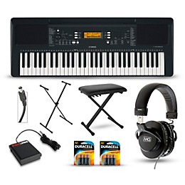 Yamaha PSR-E363 61-Key Portable Keyboard Packages Home Package