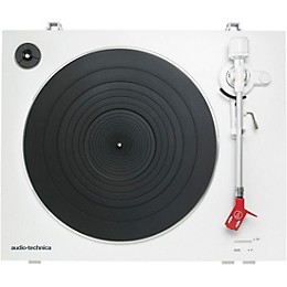 Open Box Audio-Technica AT-LP3WH Fully Automatic Belt-Drive Stereo Record Player Turntable Level 1 White