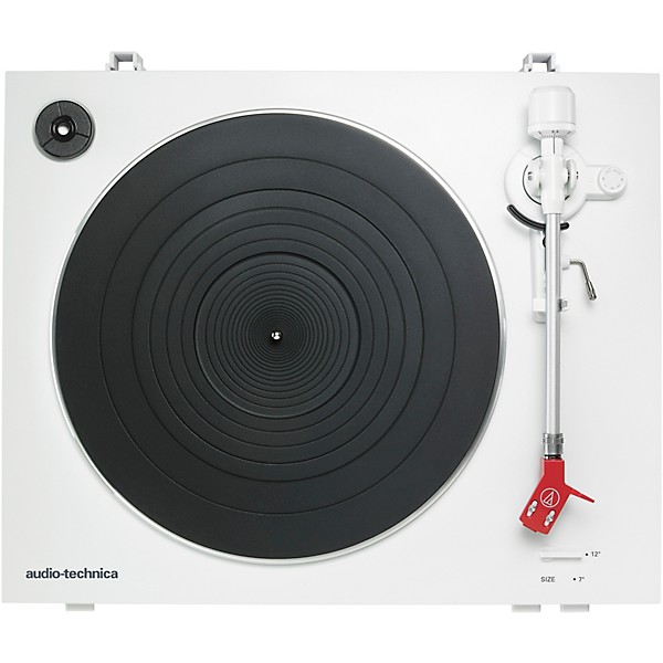Open Box Audio-Technica AT-LP3WH Fully Automatic Belt-Drive Stereo Record Player Turntable Level 1 White