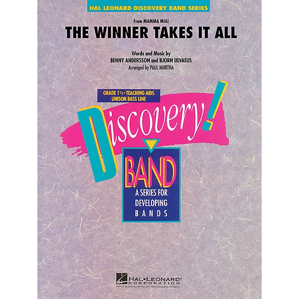Hal Leonard The Winner Takes It All (from Mamma Mia! - The Motion Picture)  Concert Band Level 1.5 by Paul Murtha