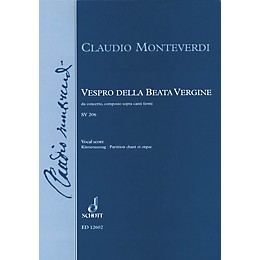 Schott Vespro della Beata Vergine (Vocal Score) Composed by Claudio Monteverdi Arranged by Jerome Roche