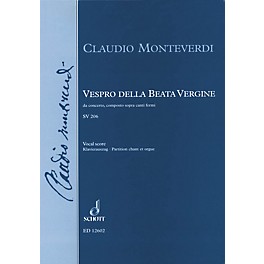 Schott Vespro della Beata Vergine (Vocal Score) Composed by Claudio Monteverdi Arranged by Jerome Roche