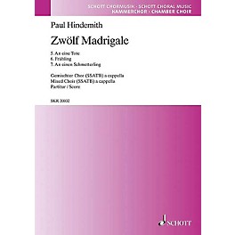 Schott 12 Madrigals, Volume 2 SSATB Composed by Paul Hindemith