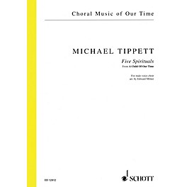 Schott 5 Negro Spirituals from A Child of Our Time TTBB A Cappella Composed by Tippett Arranged by Edward Milner