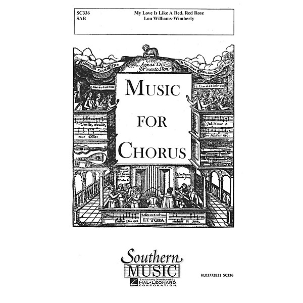 Hal Leonard My Love Is like a Red, Red Rose (Choral Music/Octavo Secular Sab) SAB Composed by Williams-wimberly, Lou