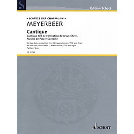 Schott Cantique Score Composed by Giacomo Meyerbeer