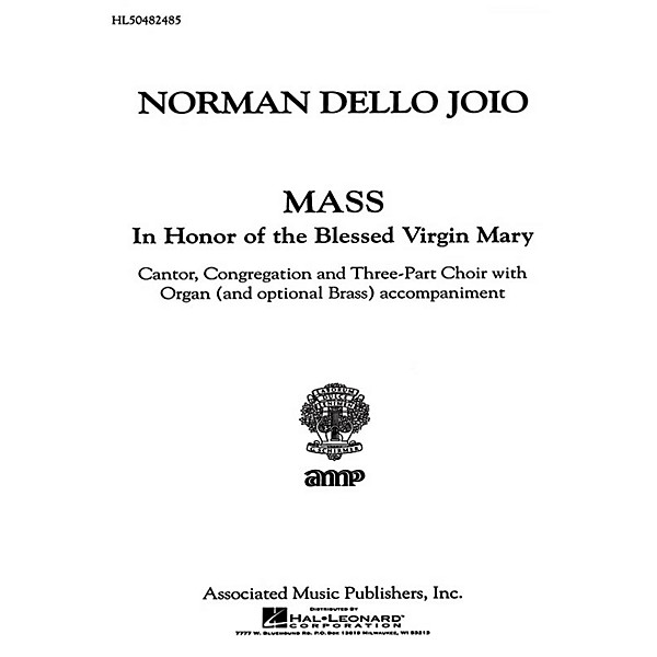Associated Mass Virgin Mary Congr Pt Mass In Honor Of The Blessed V M Congregation Part