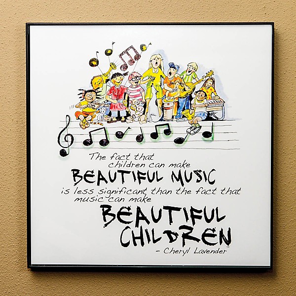 Hal Leonard Beautiful Music, Beautiful Children Print (12x12 Framed Print) Composed by Cheryl Lavender
