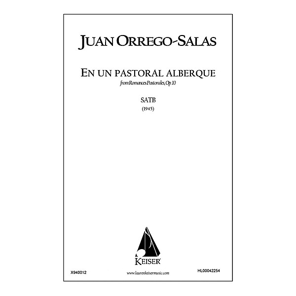 Lauren Keiser Music Publishing En Un Pastoral Albergue (from Romances Pastorales, Op. 10) SATB a cappella Composed by Juan...