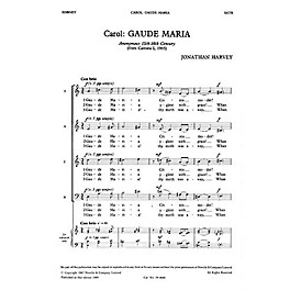 Novello Gaude Maria SATB Composed by Jonathan Harvey