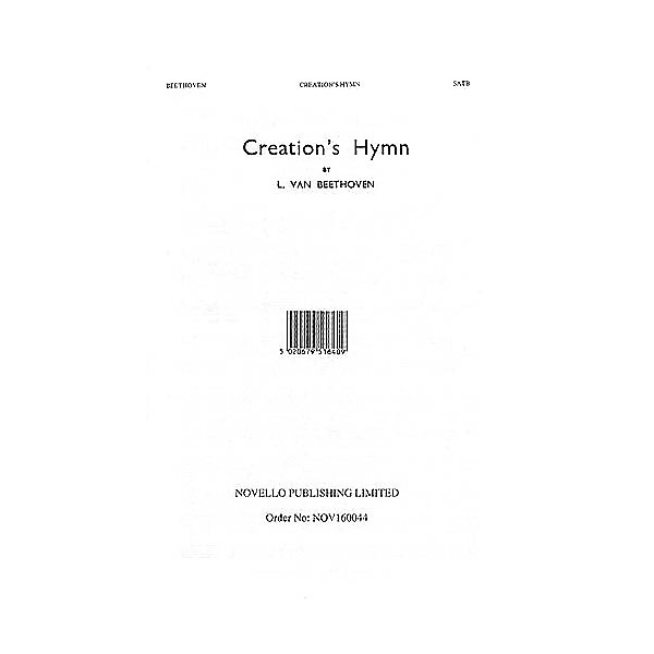 Music Sales Creation's Hymn SATB a cappella Composed by Ludwig van Beethoven