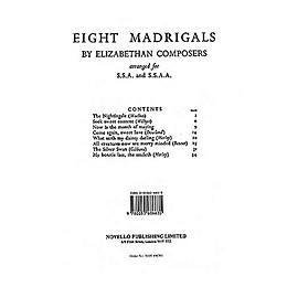 Novello 8 Madrigals by Elizabethan Composers COLLECTION Composed by Various