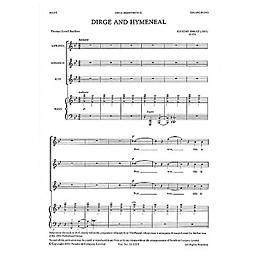 Novello Dirge and Hymeneal SSA Composed by Gustav Holst