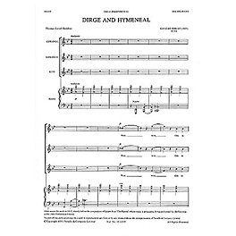 Novello Dirge and Hymeneal SSA Composed by Gustav Holst