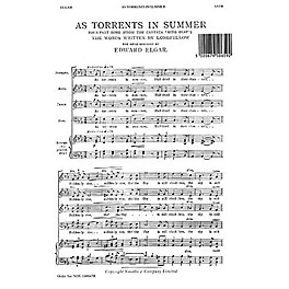 Novello As Torrents in Summer SATB Composed by Edward Elgar