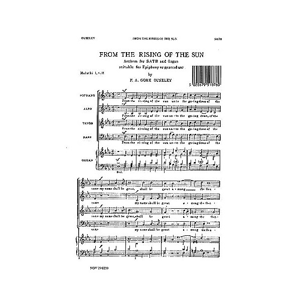 Novello From the Rising of the Sun SATB