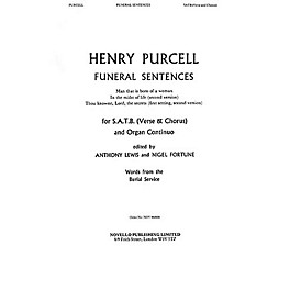 Novello Funeral Sentences SATB, Organ Composed by Henry Purcell