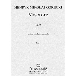 Chester Music Miserere, Op. 44 SSAATTBB Composed by Henryk Mikolaj Górecki