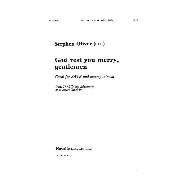 Novello God Rest You Merry, Gentlemen (From The Life and Adventures of Nicholas Nickleby) SATB