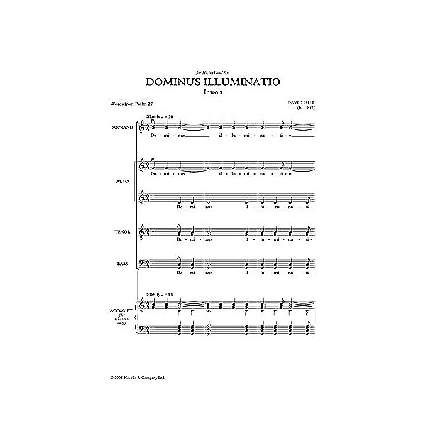 Novello Dominus Illuminatio SATB Composed by David Hill