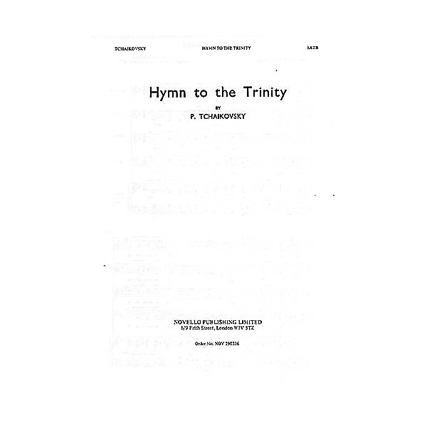 Novello Hymn to the Trinity SATB Composed by Pyotr Il'yich Tchaikovsky
