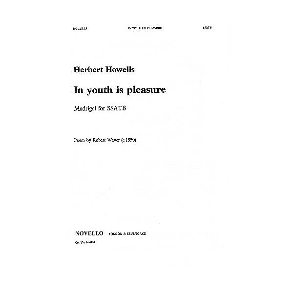 Novello In Youth Is Pleasure SSATB Composed by Herbert Howells