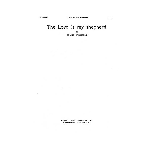 Novello The Lord Is My Shepherd SSAA Composed by Franz Schubert
