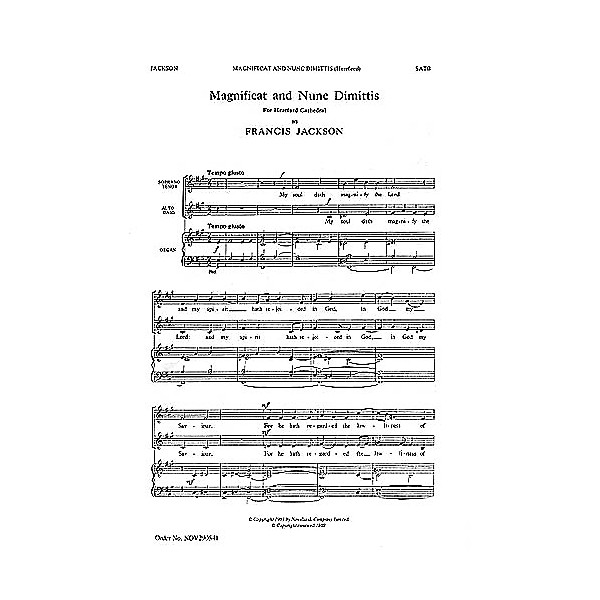 Novello Magnificat and Nunc Dimittis (Hereford) SATB