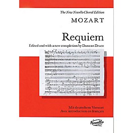 Novello Requiem K.626 Vocal Score Composed by Wolfgang Amadeus Mozart