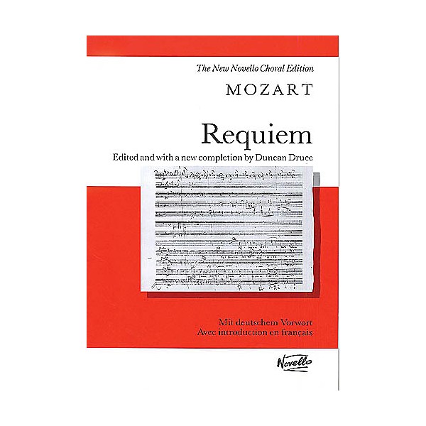 Novello Requiem K.626 Vocal Score Composed by Wolfgang Amadeus Mozart