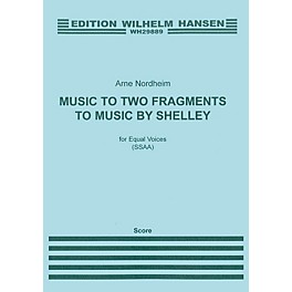 Music Sales Arne Nordheim: Music To Two Fragments By Shelley CHORAL SCORE