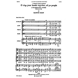 Novello O Clap Your Hands Together, All Ye People SATB Composed by Martin Shaw