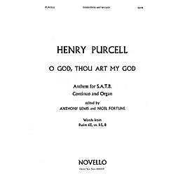 Novello O God, Thou Art My God SATB Composed by Henry Purcell