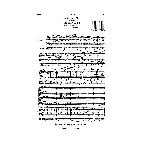 Novello Psalm 150 SATB Composed by Cesar Franck Arranged by H.A. Chambers