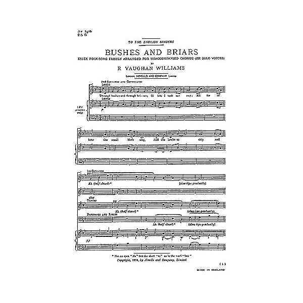 Novello Bushes and Briars SATB