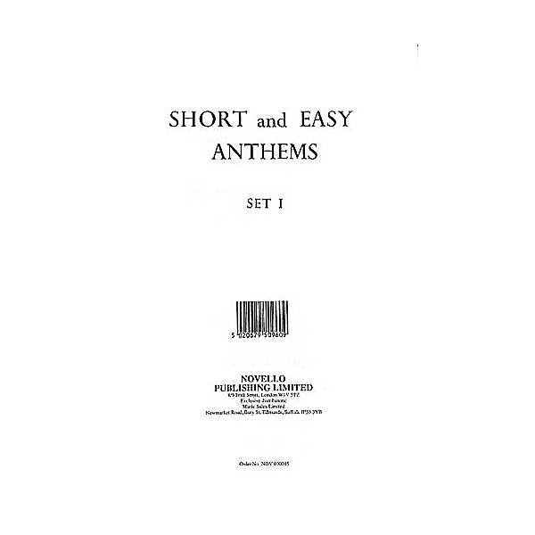 Novello Short and Easy Anthems - Set 1 SATB